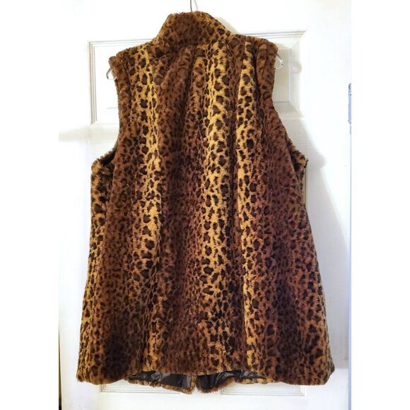 REVERSIBLE WOMENS VEST COAT JACKET FAUX FUR NWOT - Picture 5 of 8